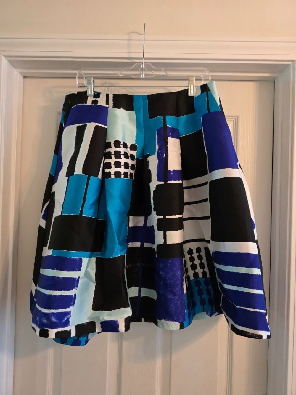 Lane Bryant Size 14 Abstract Print A-Line Skirt with FUNCTIONAL POCKETS!